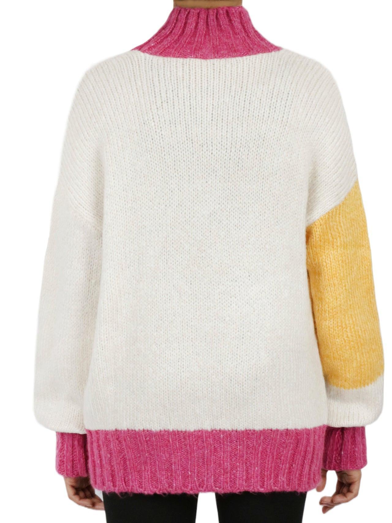 Color Block Tunic Sweater Product Image
