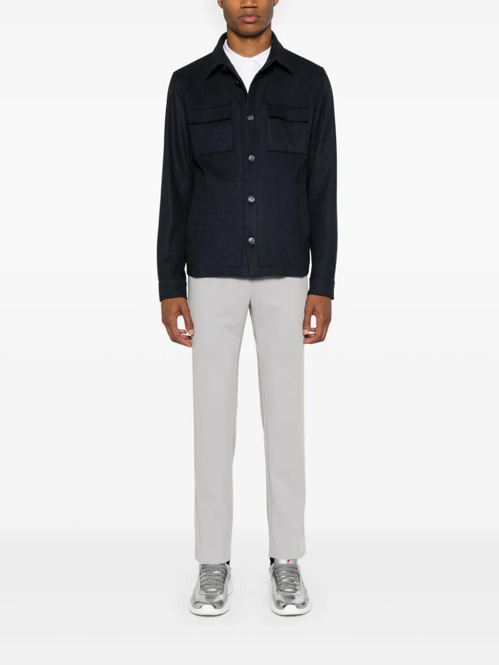 HERNO Felted Button-up Shirt Jacket In 9200 Product Image