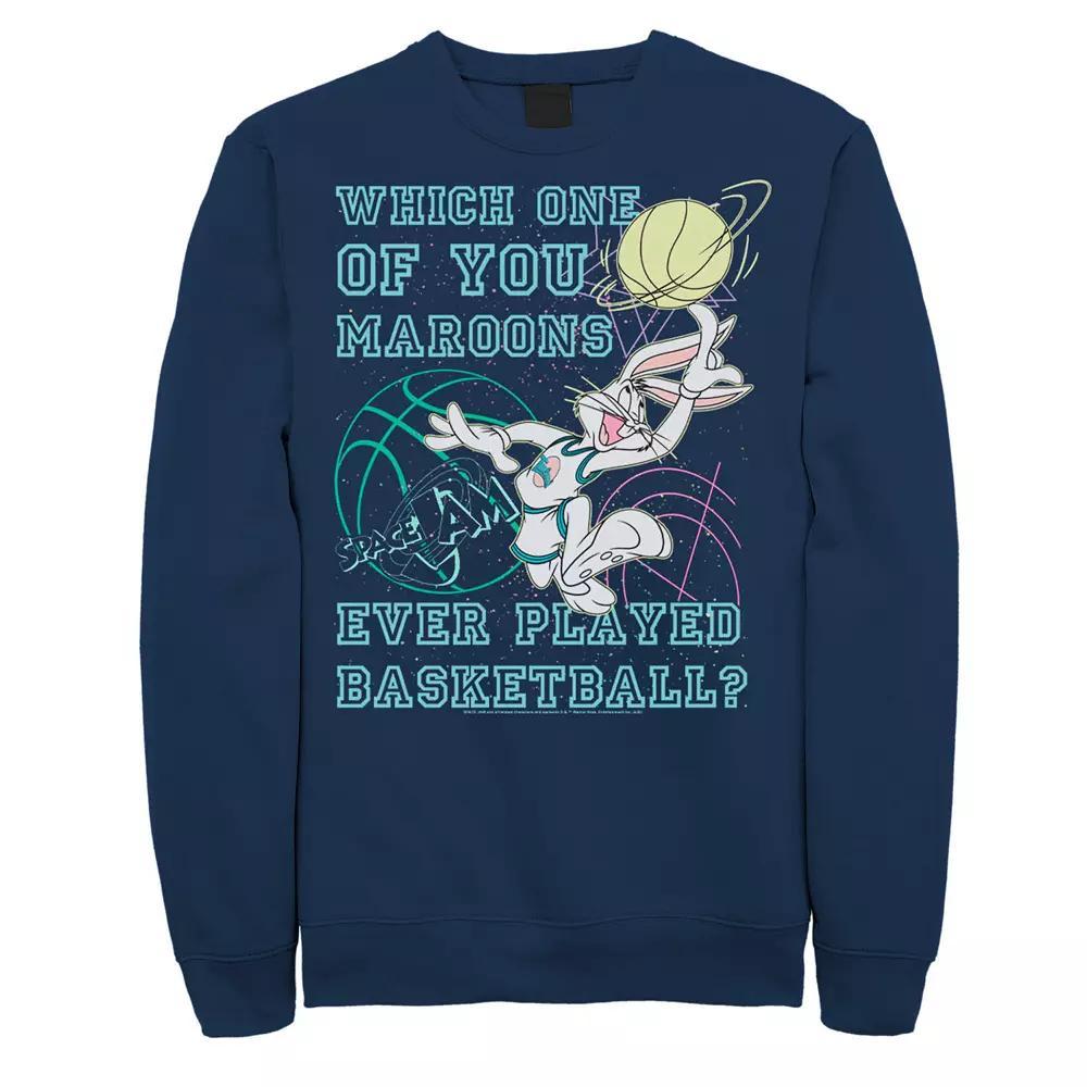 Men's Looney Tunes Space Jam Bugs Bunny Which One Of You Maroons Sweatshirt,  Product Image