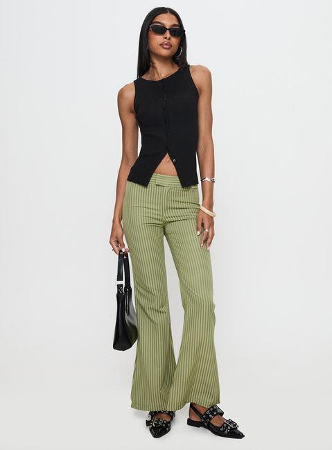 Jinxed Pant Green Stripe Product Image