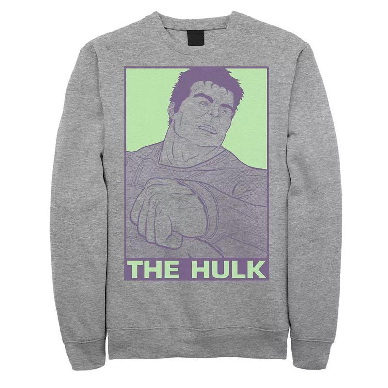 Mens Marvel Avengers Endgame Pop Art Hulk Sweatshirt Athletic Grey Product Image