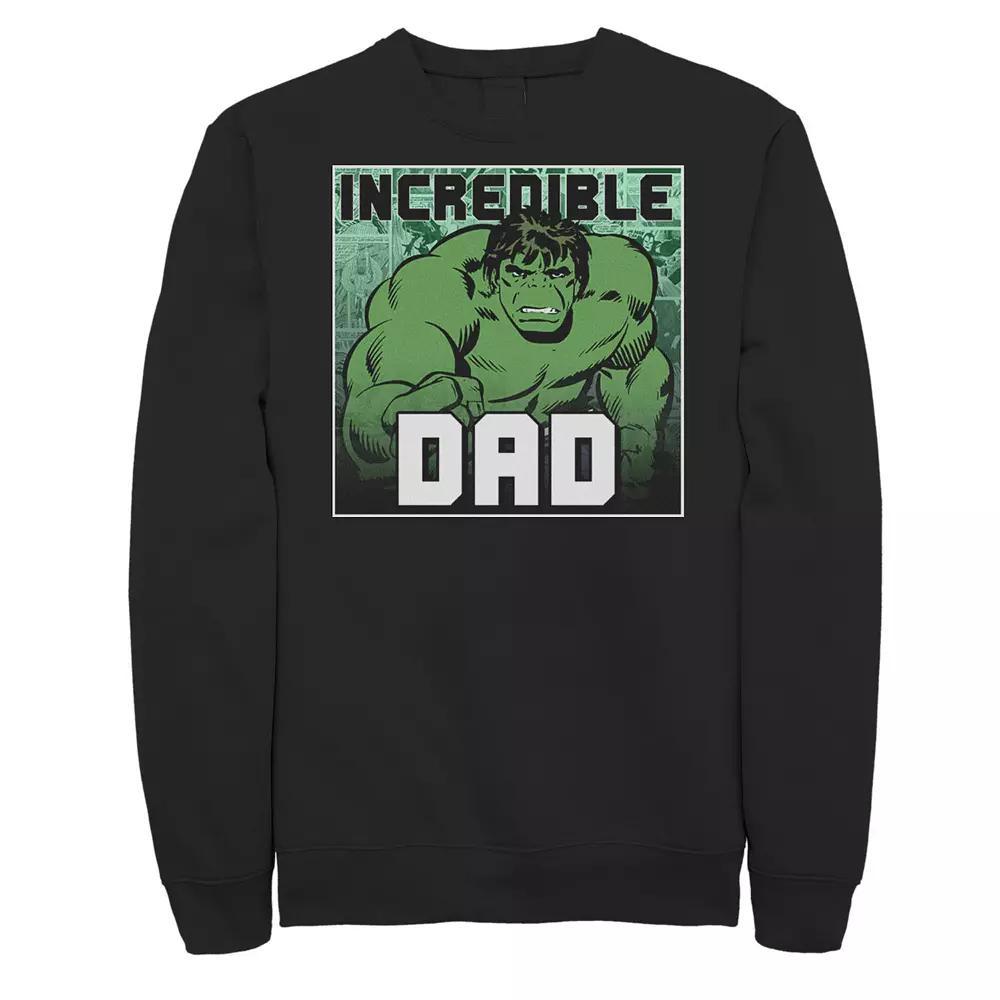 Big & Tall Marvel Hulk Father's Day Incredible Dad Sweatshirt, Men's, Size: 4XL, Black Product Image