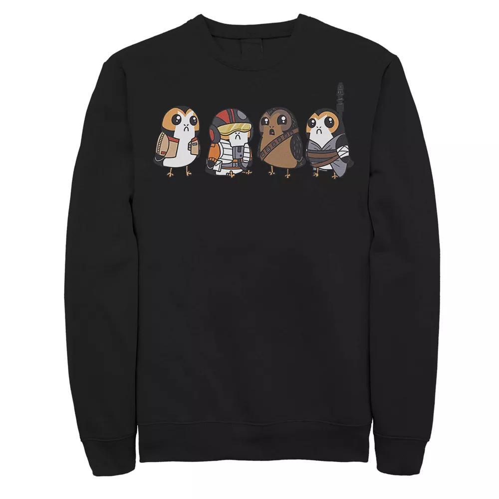 Men's Star Wars Cute Porgs Dressed As Characters Portrait Sweatshirt, Size: XXL, Black Product Image