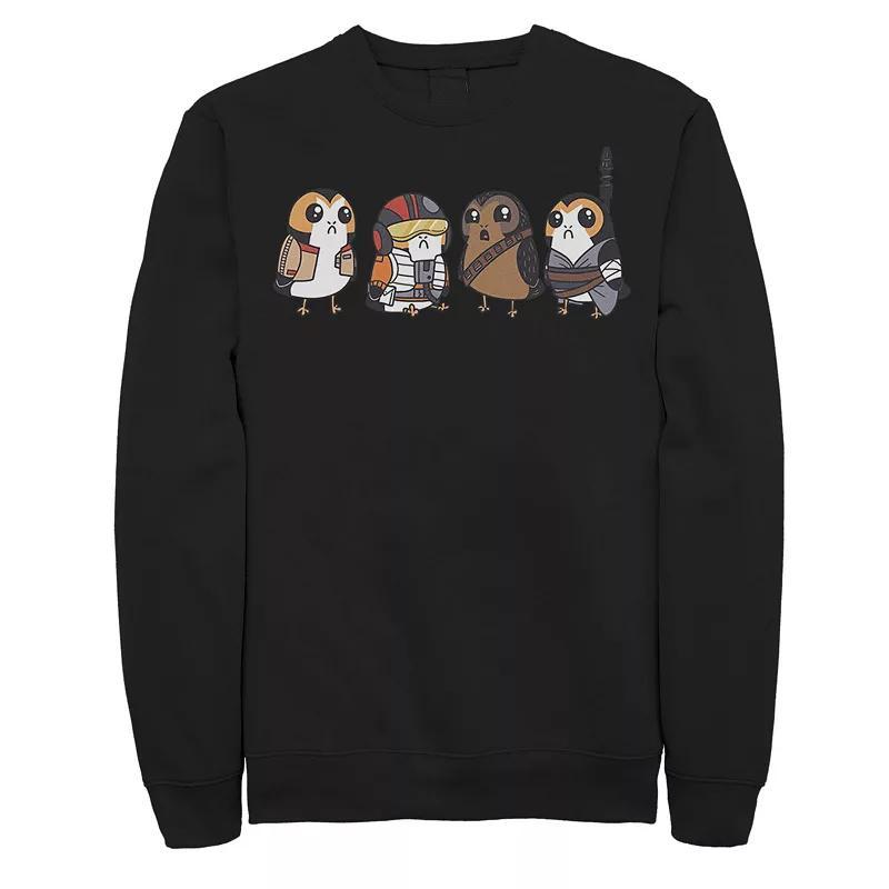 Mens Star Wars Cute Porgs Dressed As Characters Portrait Sweatshirt Athletic Grey Product Image