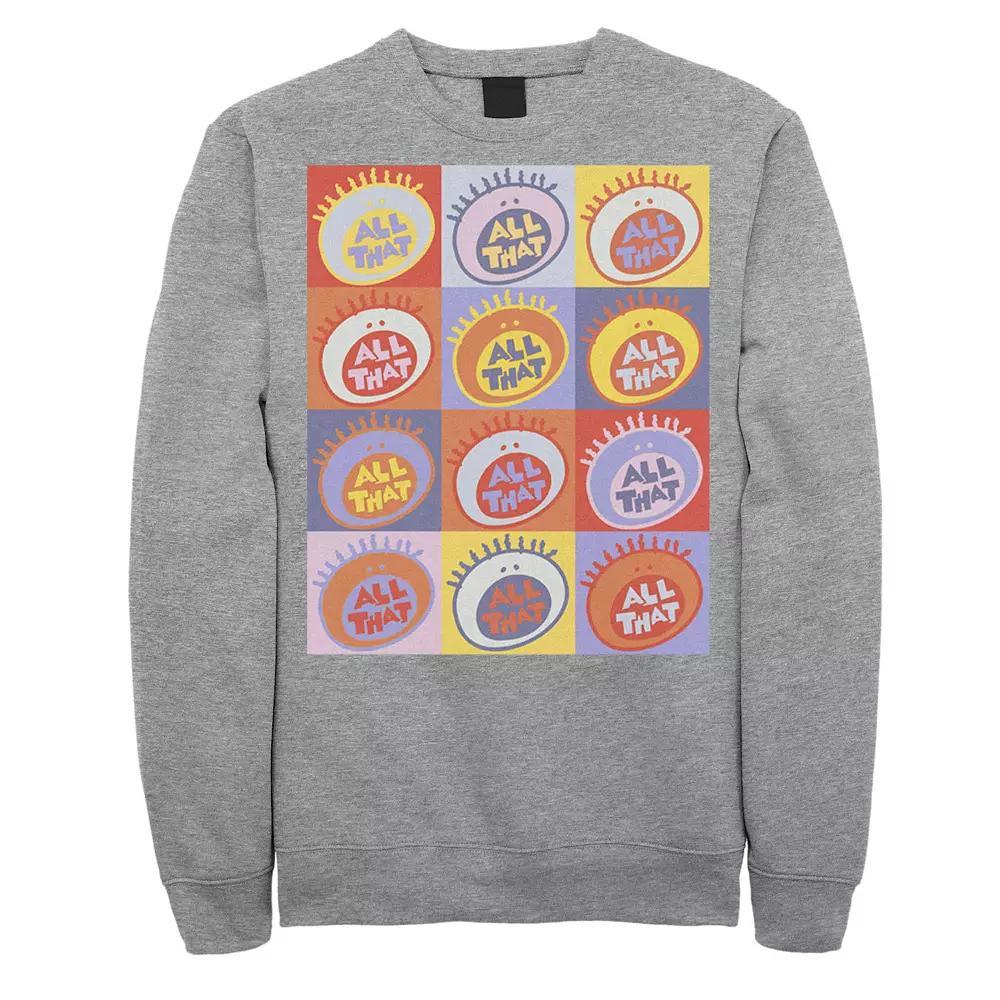 Men's Nickelodeon All That Classic Vintage Logo Panels Graphic Fleece Pullover,  Product Image