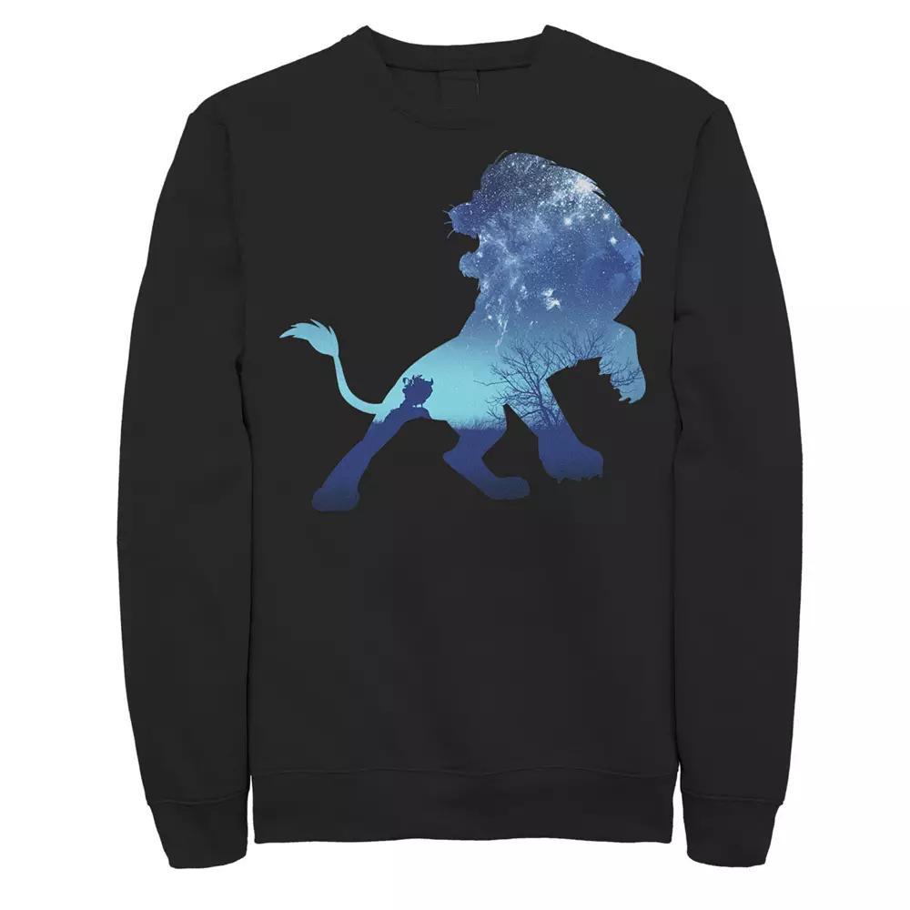 Disney's The Lion King Simba Sky Silhouette Men's Sweatshirt, Size: XL, Black Product Image