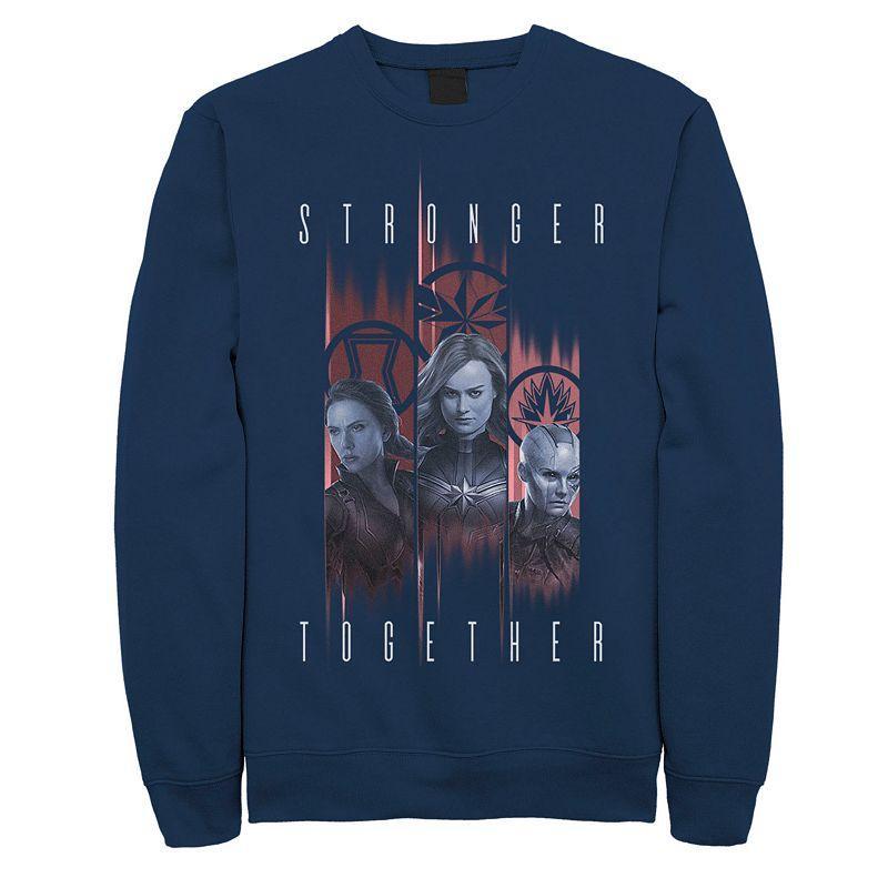 Men's Avengers Endgame Stronger Trio Pullover, Size: XL, Blue Product Image