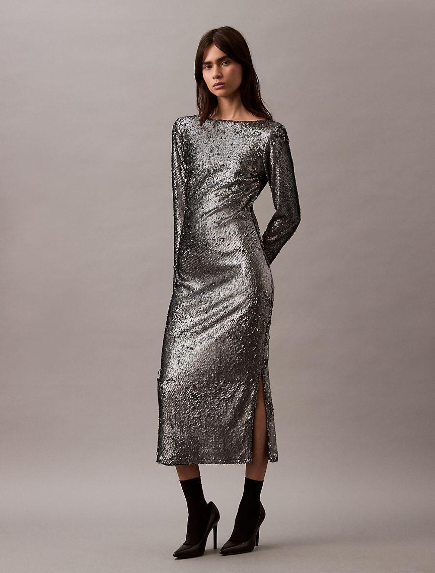 Sequin Midi Dress Product Image