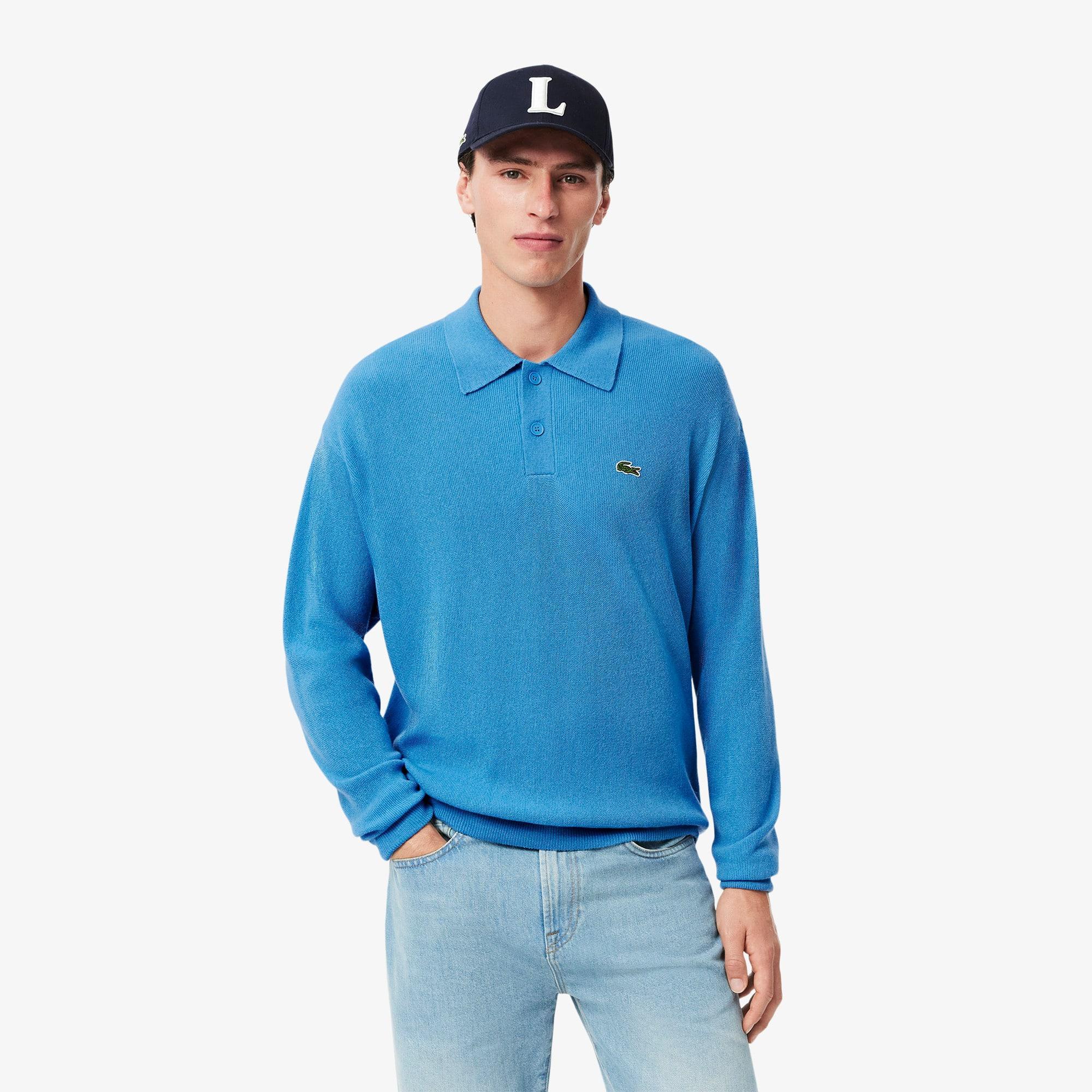 Men's Relaxed Fit Wool Polo Sweater Product Image