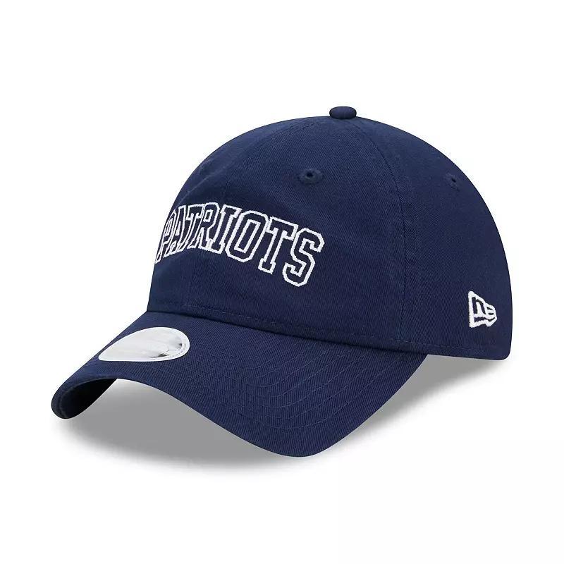 Womens New Era New England Patriots Collegiate 9TWENTY Adjustable Hat, Blue Product Image