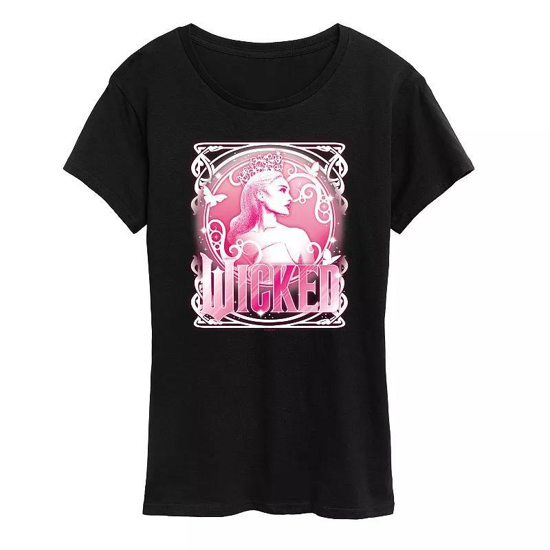 Women's Wicked Glinda Portrait Tee, Size: XXL, Grey Royal Blue Product Image