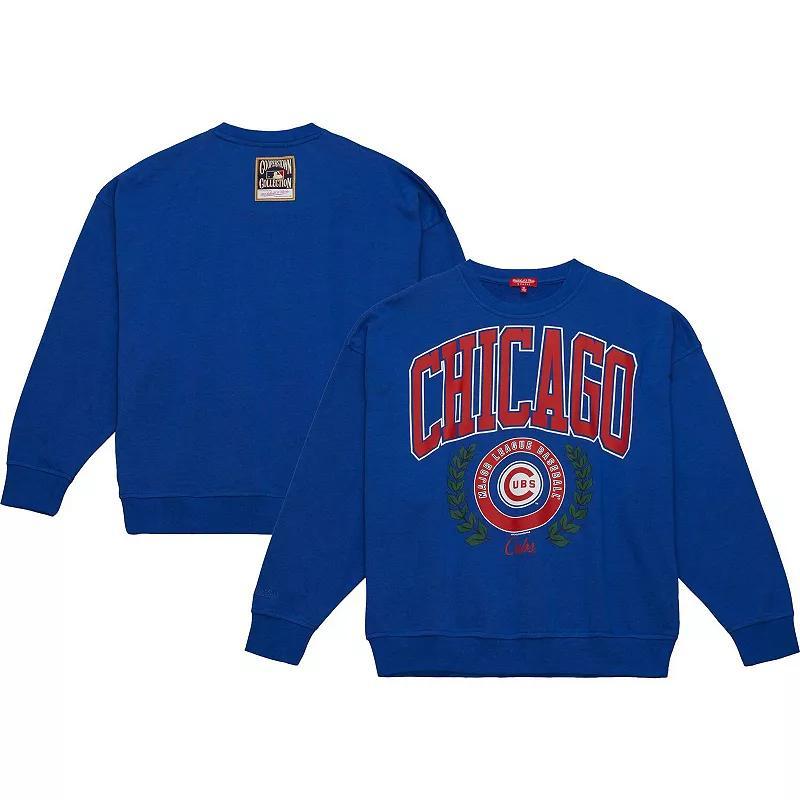 Women's Mitchell & Ness Royal Chicago Cubs Logo Lt 2.0 Pullover Sweatshirt, Size: XS, Blue Product Image