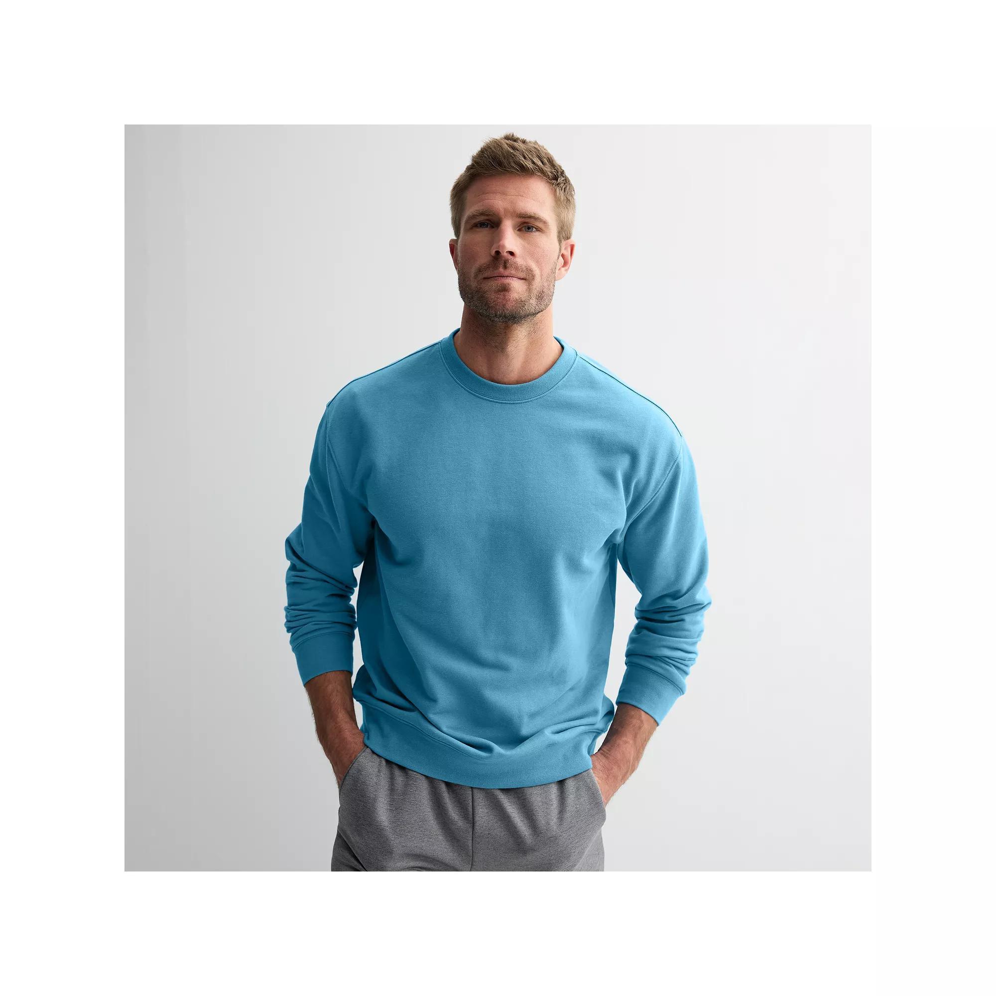 Men's Tek Gear® Weekend French Terry Crewneck Sweatshirt, Size: XS, Sequel Blue Product Image