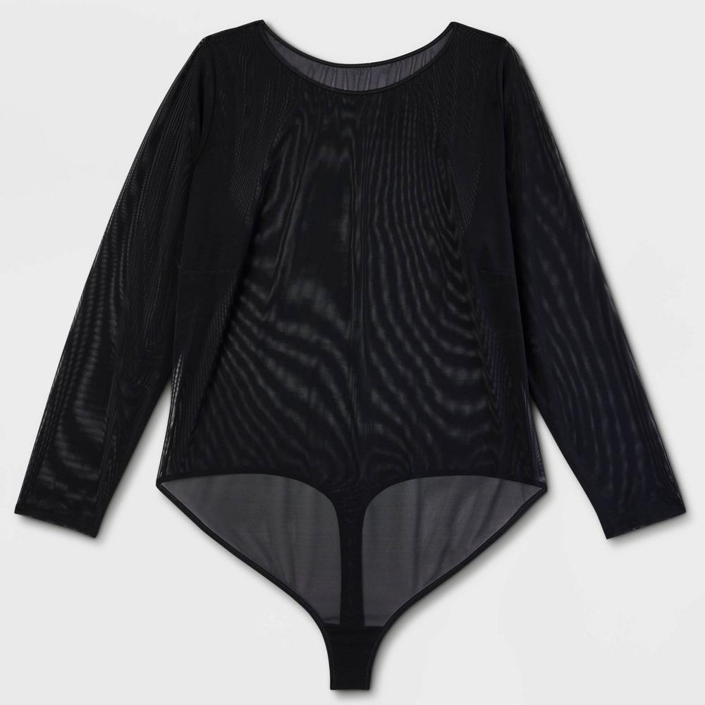 Womens Mesh Long Sleeve Bodysuit - Auden 2X Product Image