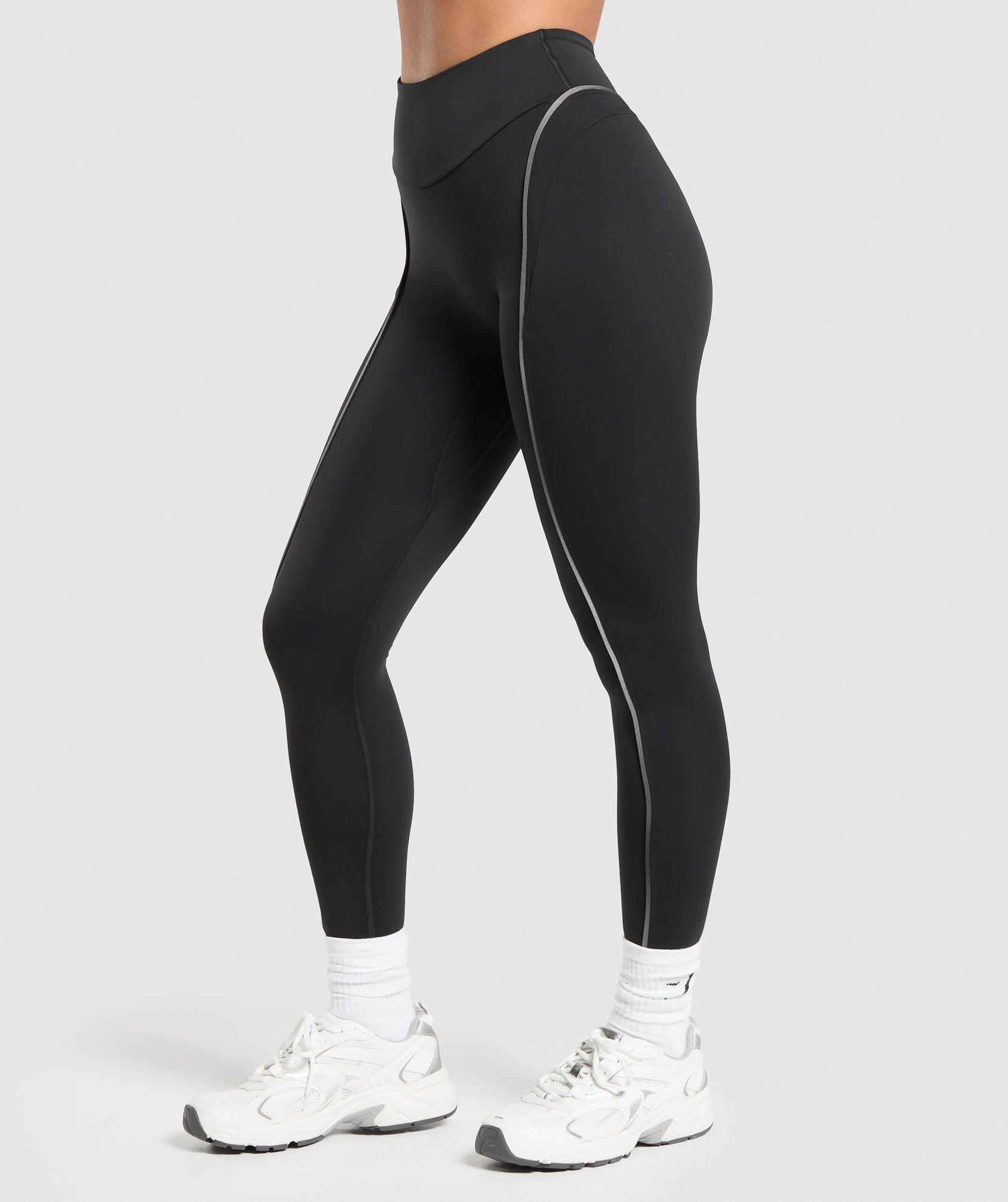 Gymshark Contour Leggings - Black/Metal Grey Female Product Image