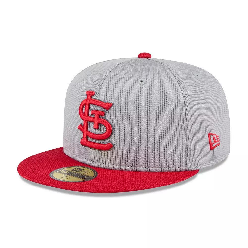 Men's New Era  Gray/Red St. Louis Cardinals 2025 Batting Practice 59FIFTY Fitted Hat, Size: 8, Grey Product Image