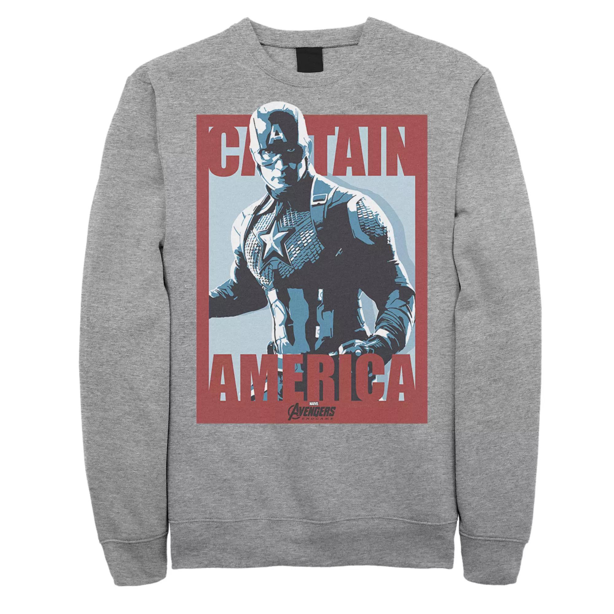 Men's Marvel Avengers Endgame Captain America Poster Sweatshirt,  Product Image