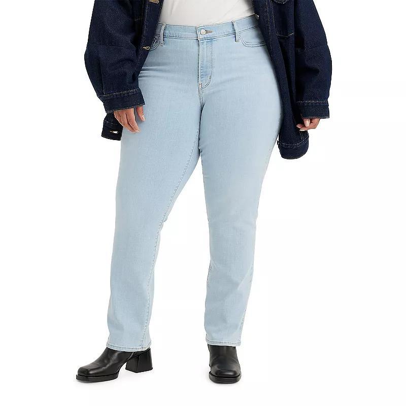 Levis 414 Plus Size Classic Mid Rise Straight Leg Stretch Denim Jeans Product Image