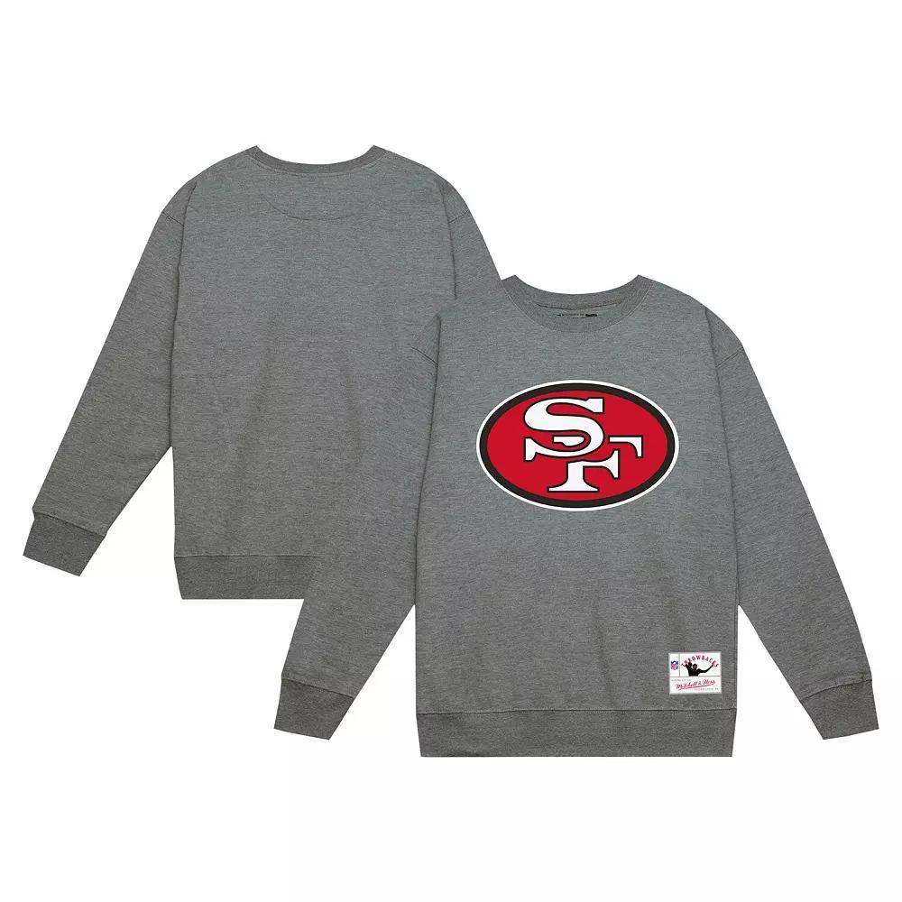 Men's Mitchell & Ness Heather Gray Cleveland Browns Basic Fleece Pullover Sweatshirt,  Product Image