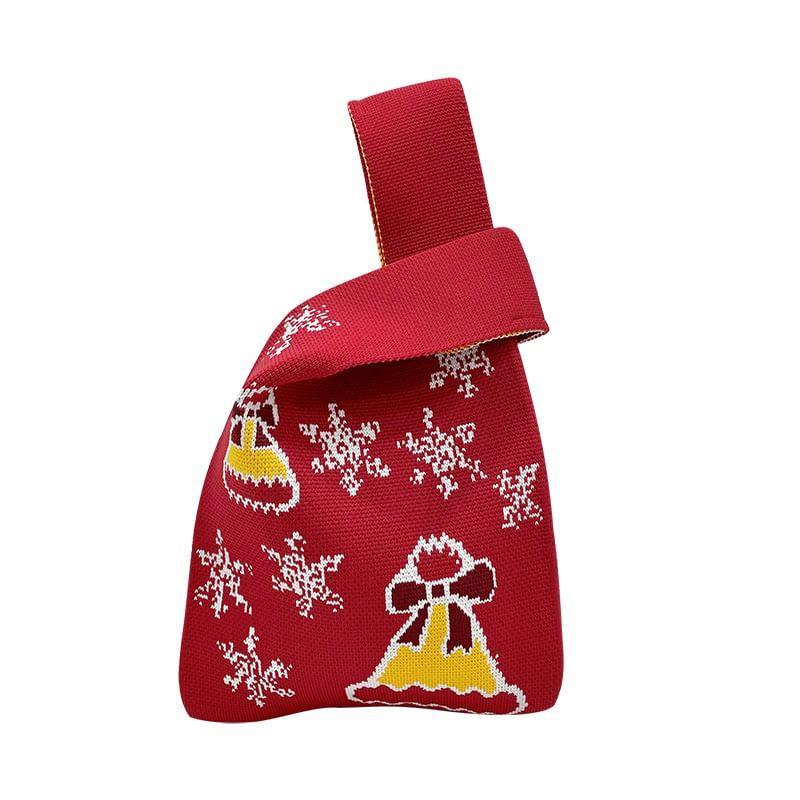 Christmas Print Knit Shopper Bag Product Image