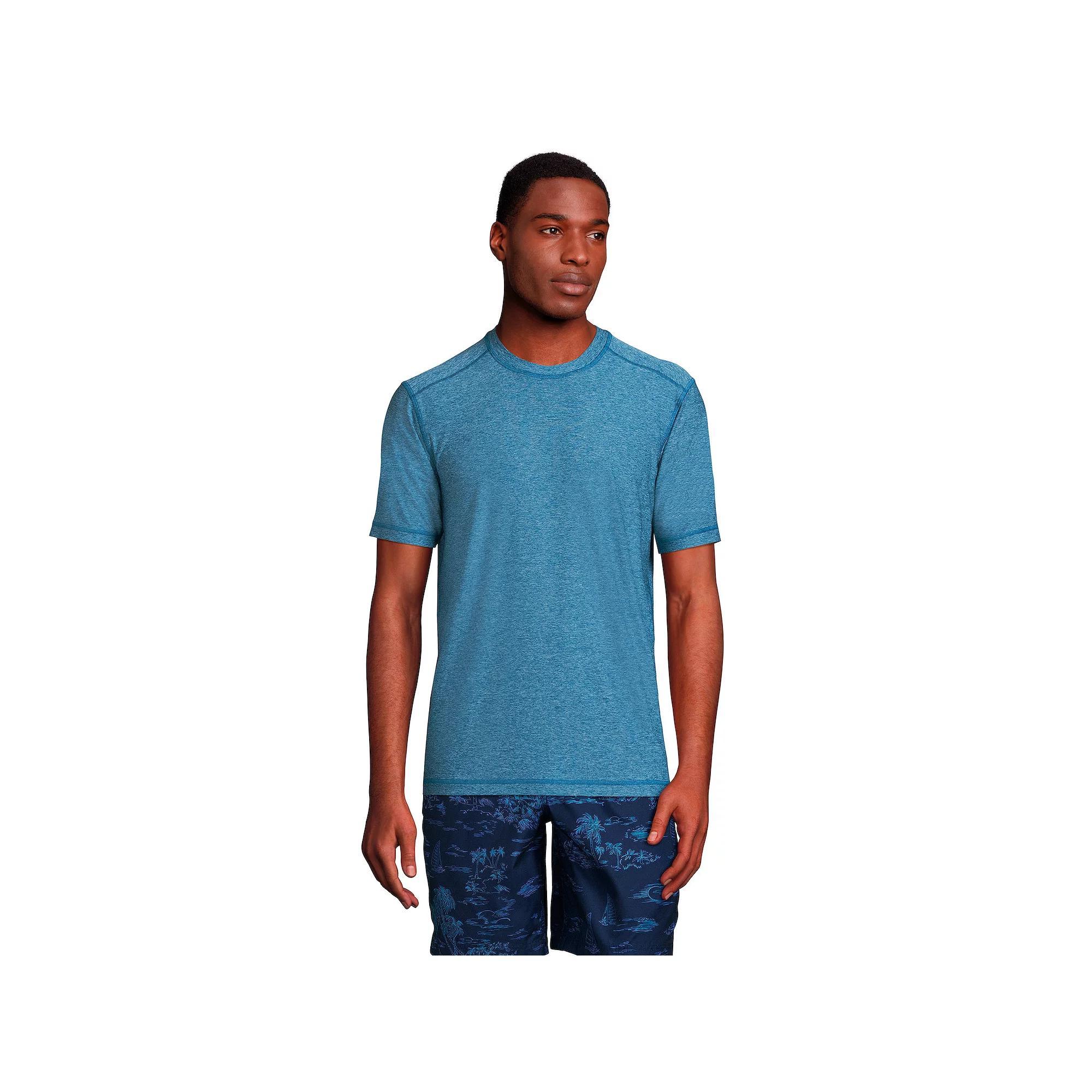 Men's Lands' End UPF 50 Short Sleeve Swim Shirt,  Product Image