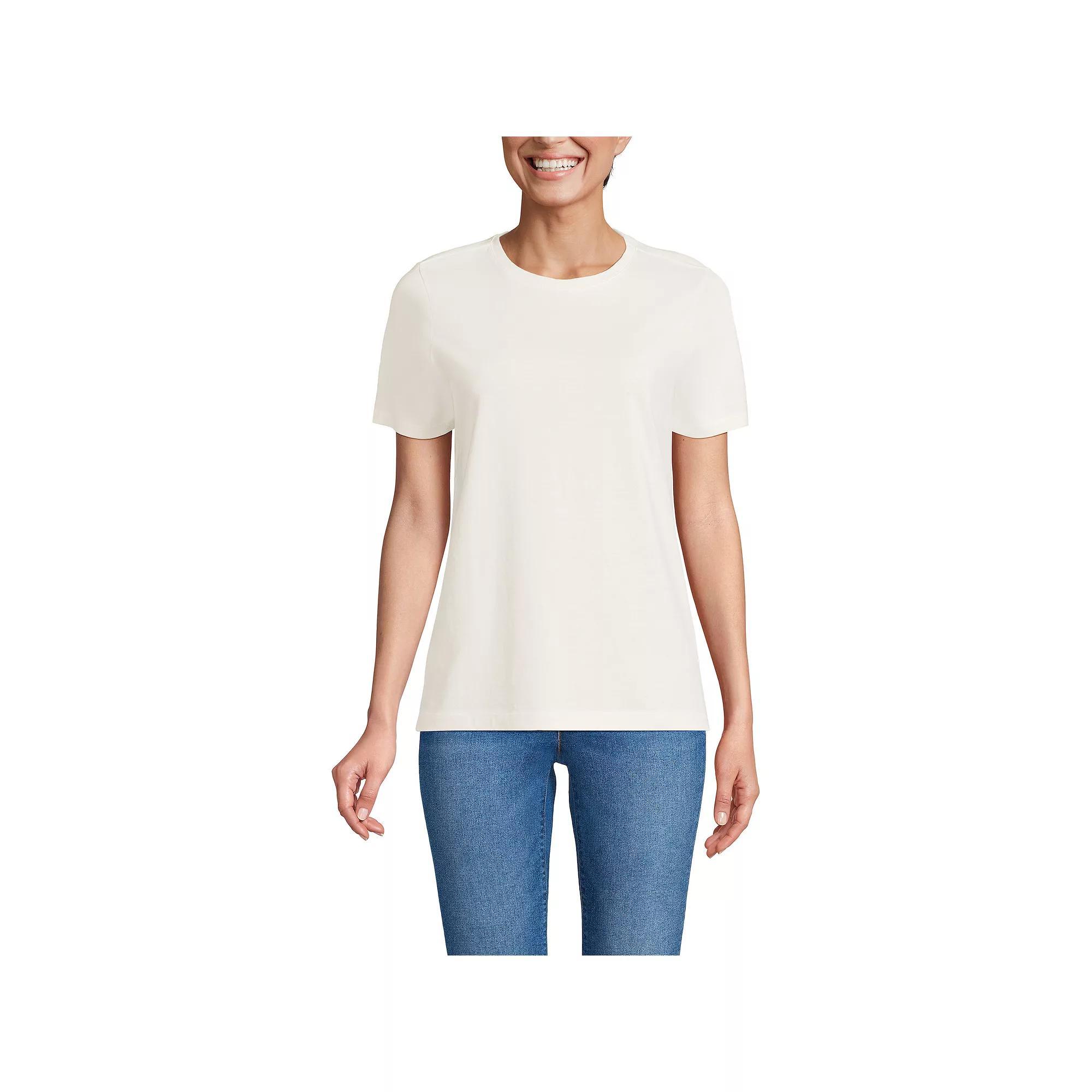 Women's Lands' End Relaxed-Fit Supima Cotton Crewneck Tee,  Product Image