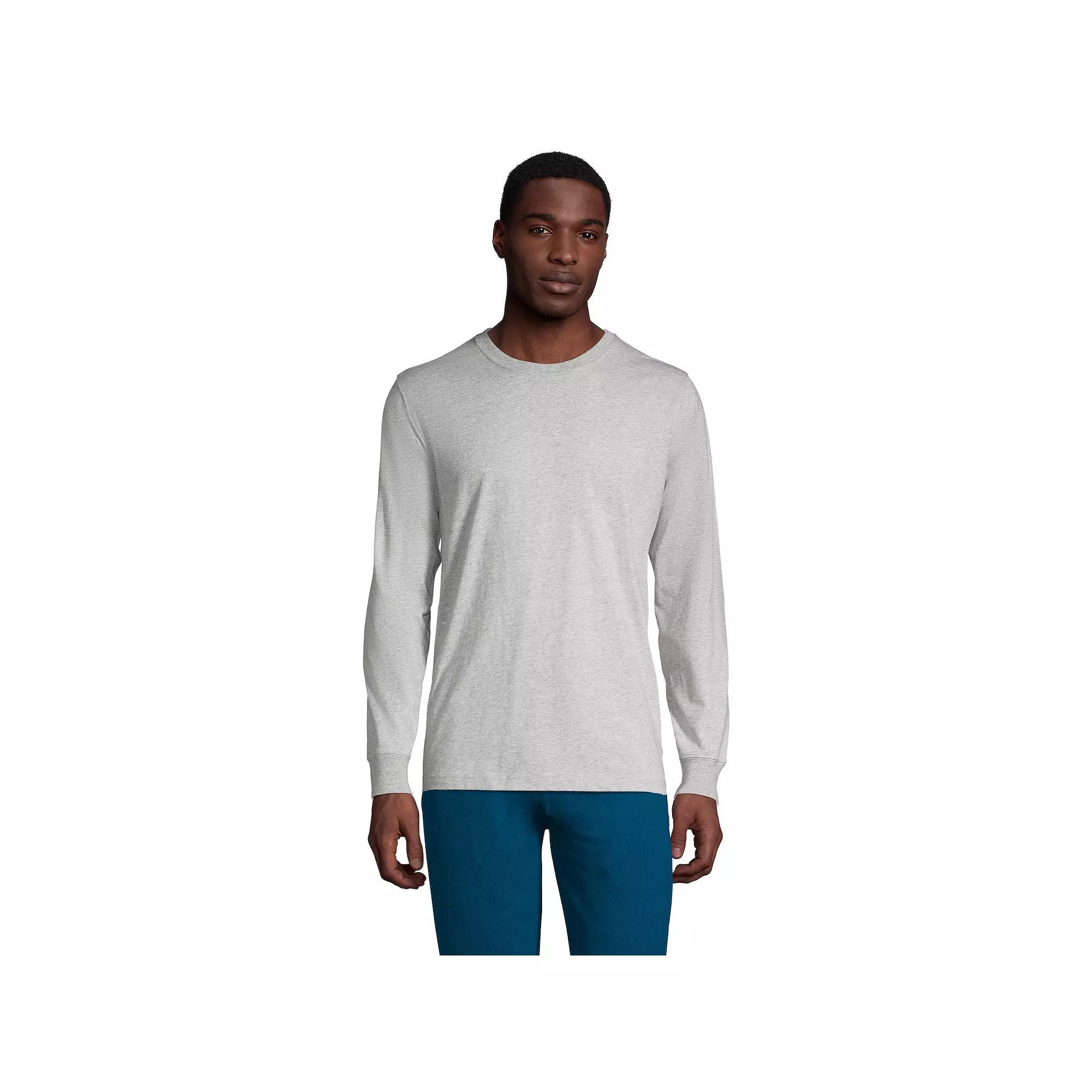 Big & Tall Lands' End Super-T Long Sleeve Classic-Fit Tee, Men's,  Product Image