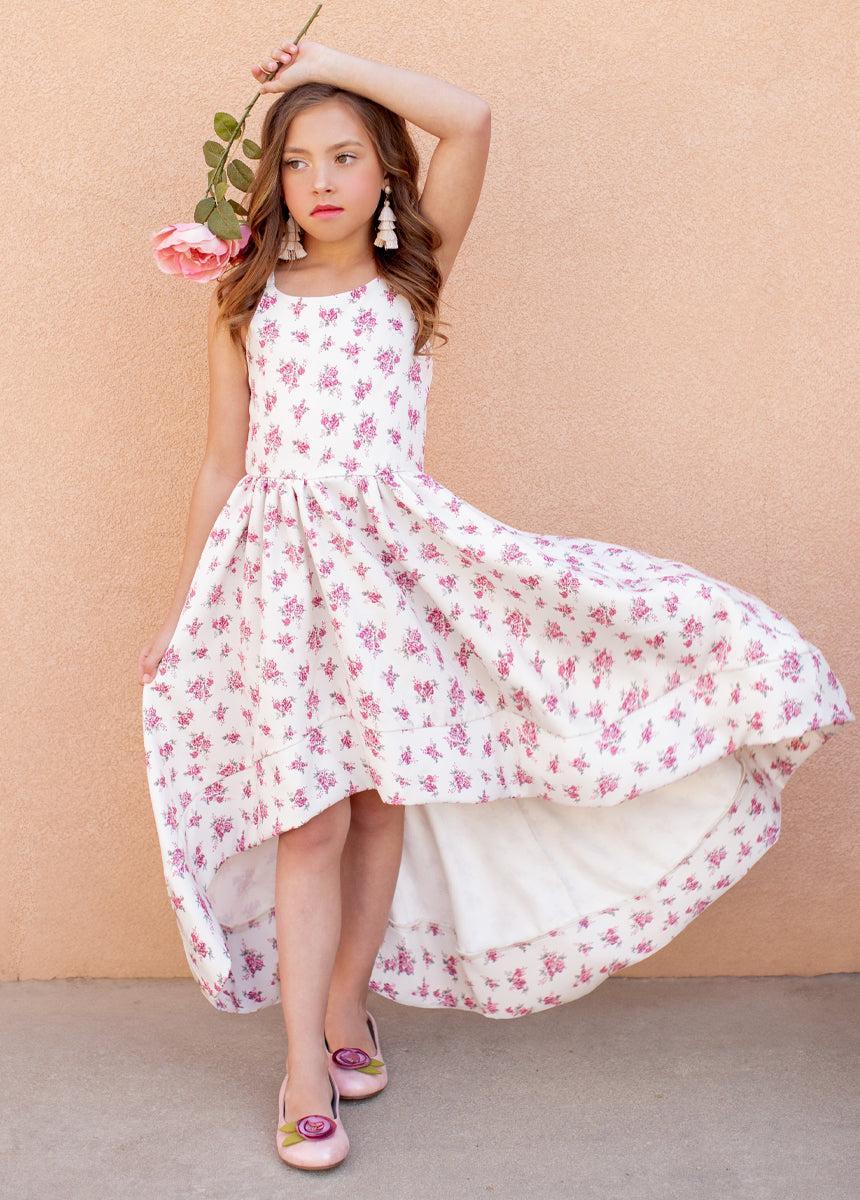 Pearl Dress in Cream Ditsy Girls Product Image