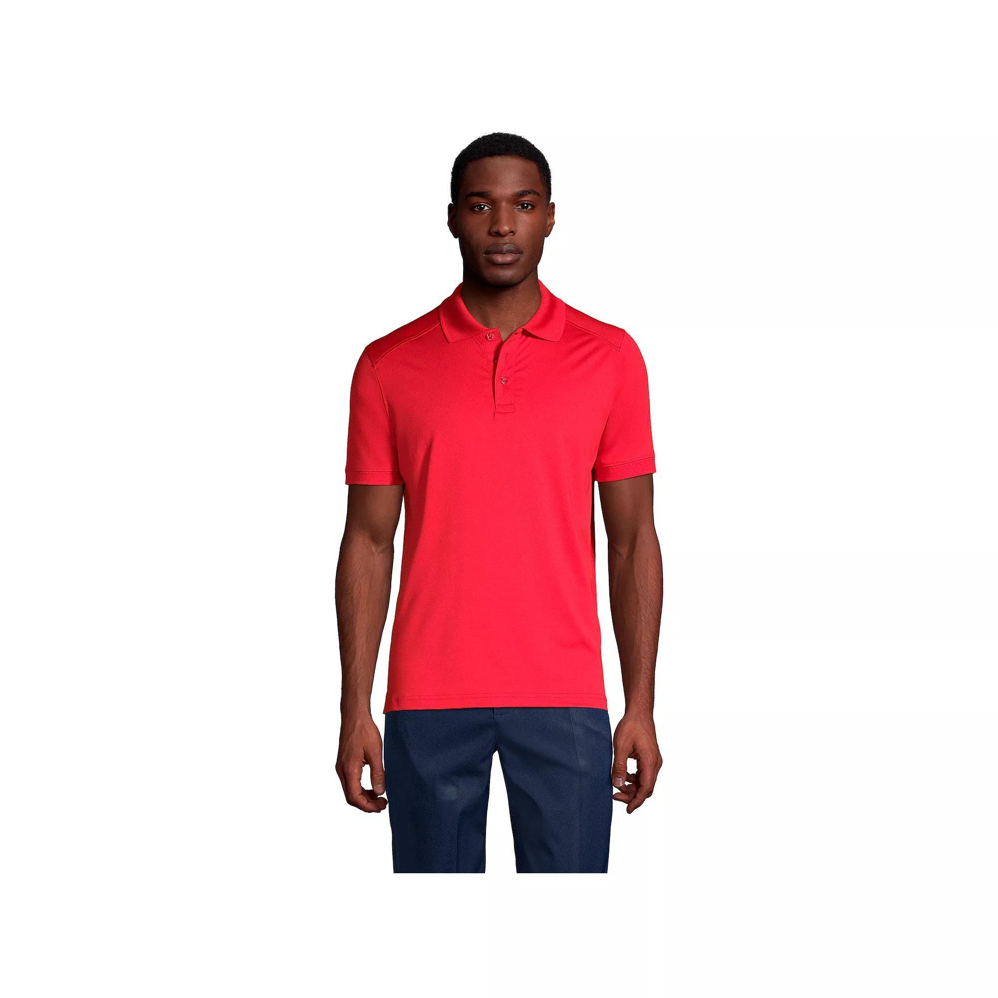 Men's Lands' End Short Sleeve Rapid Dry UPF 50 Polo Shirt,  Product Image