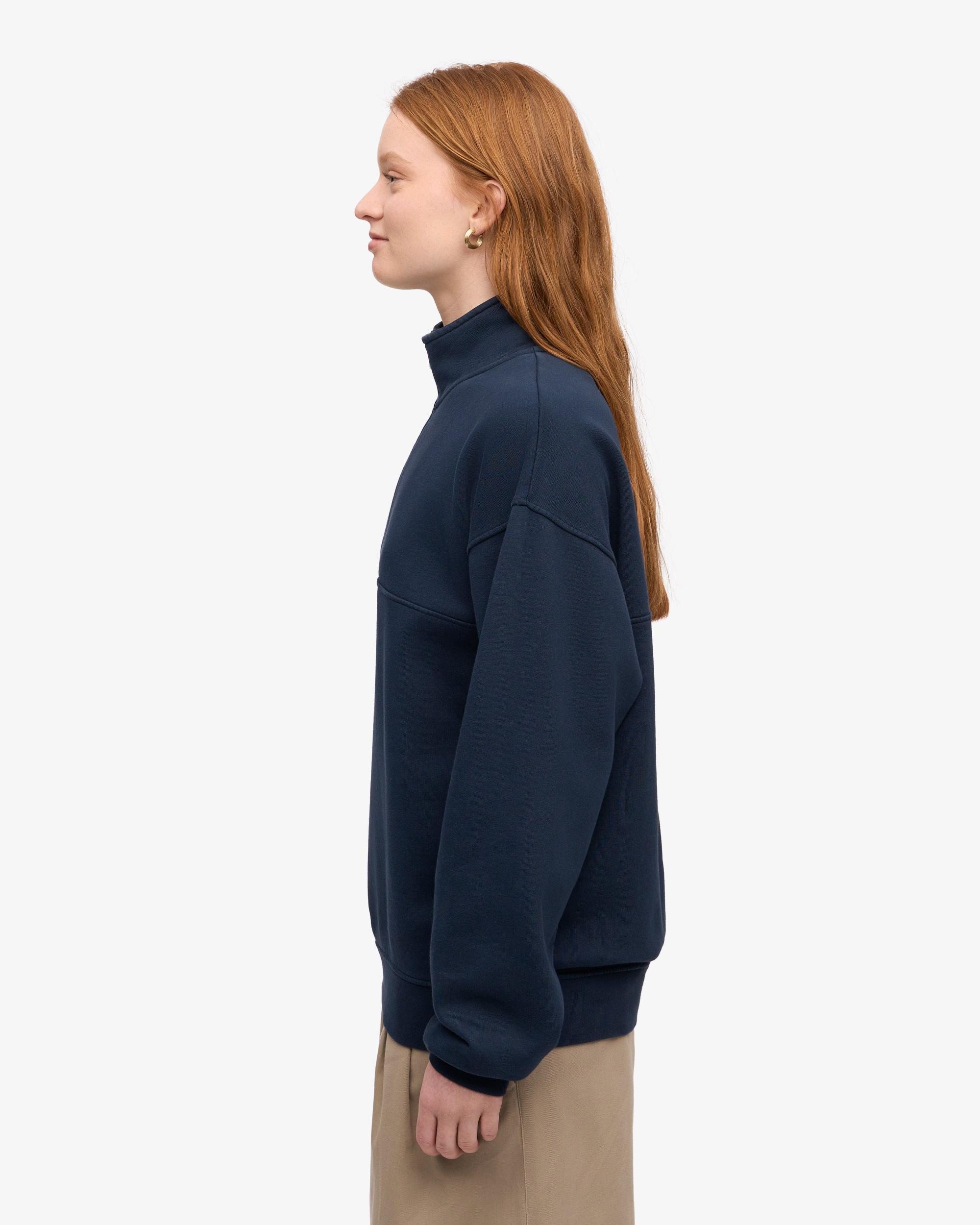 Organic Quarter Zip - Marine Blue Product Image