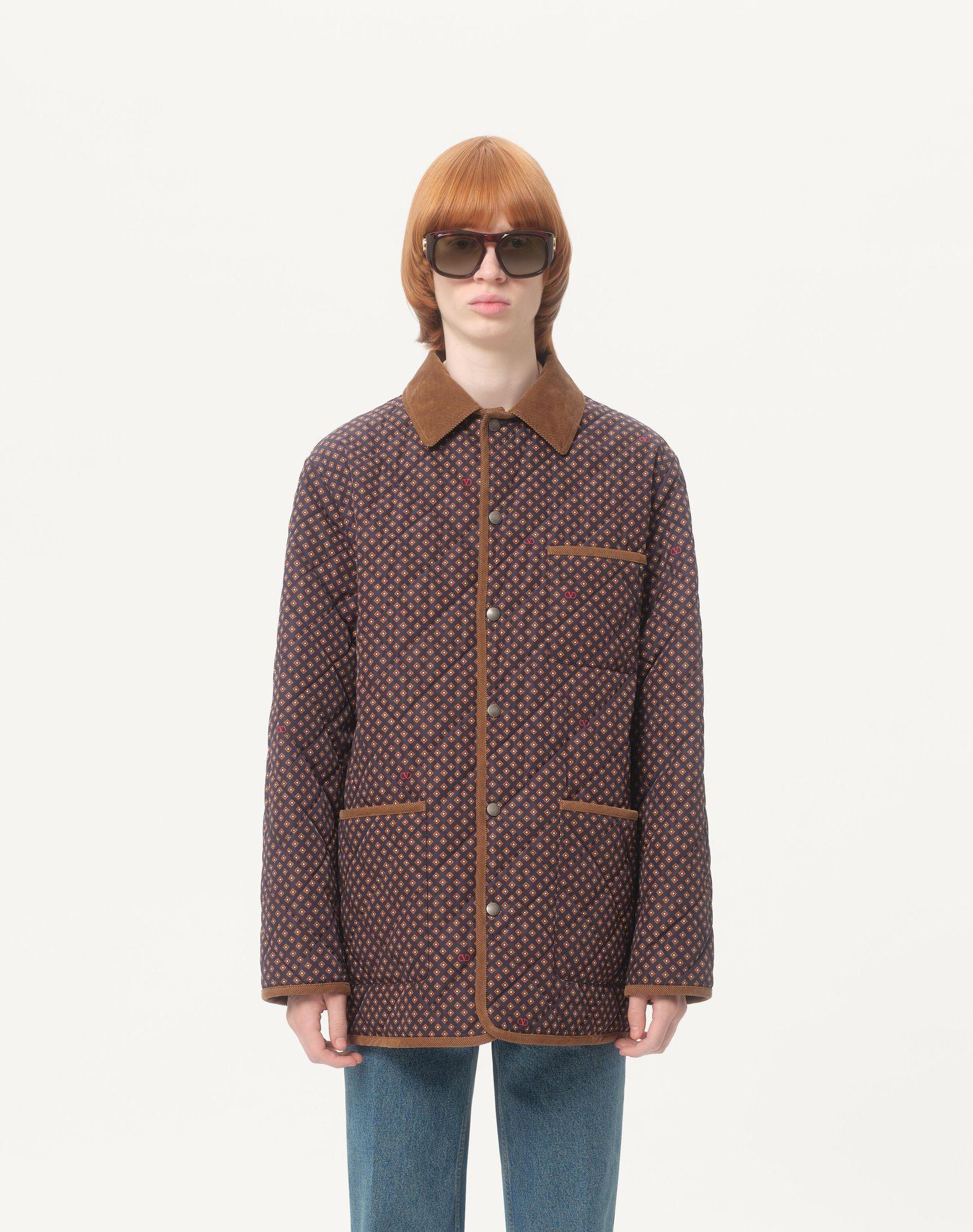 Quilted Nylon Jacket With Opticool Print Product Image