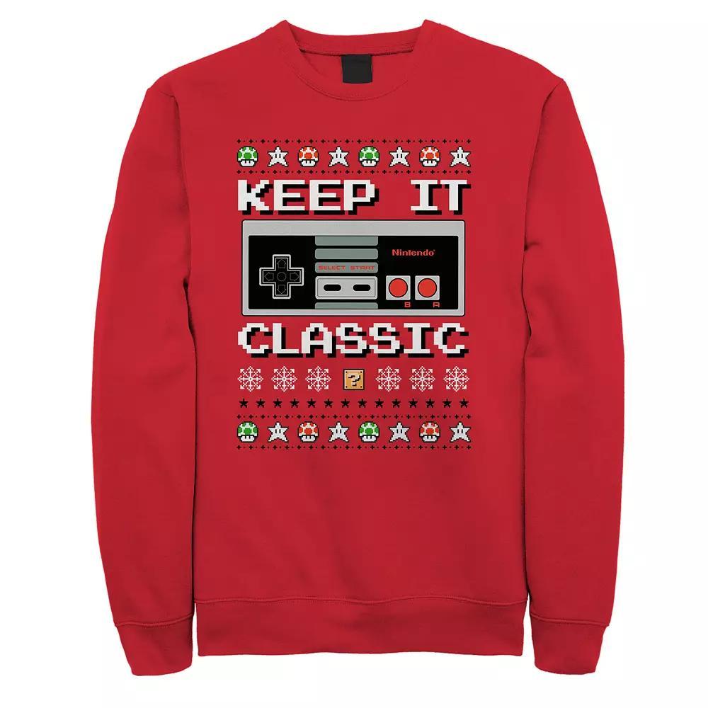 Men's Nintendo Controller Ugly Christmas Sweater Graphic Tee,  Product Image