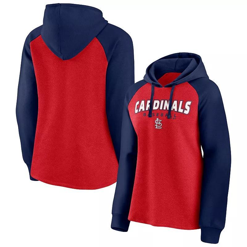 Womens Fanatics Red St. Louis Cardinals Recharged Raglan Pullover Hoodie - Red Product Image