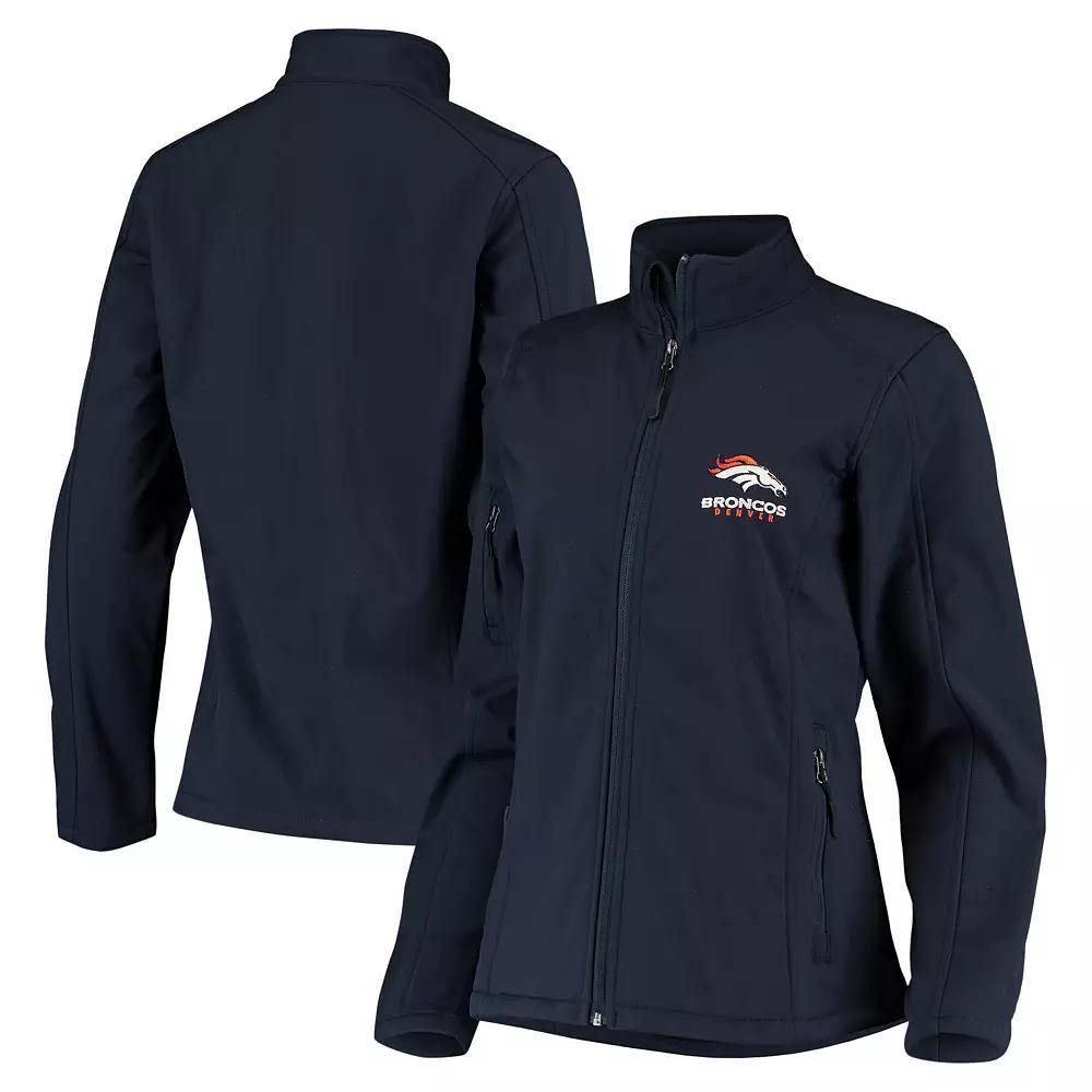 Women's Navy Denver Broncos Full-Zip Sonoma Softshell Jacket, Size: 2XL, Blue Product Image