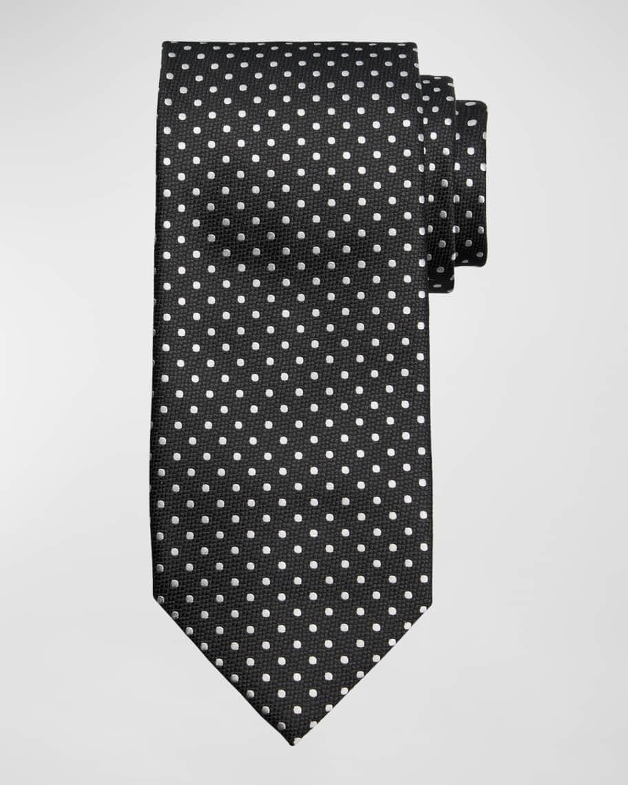 Men's Mulberry Silk Polka Dot Tie Product Image