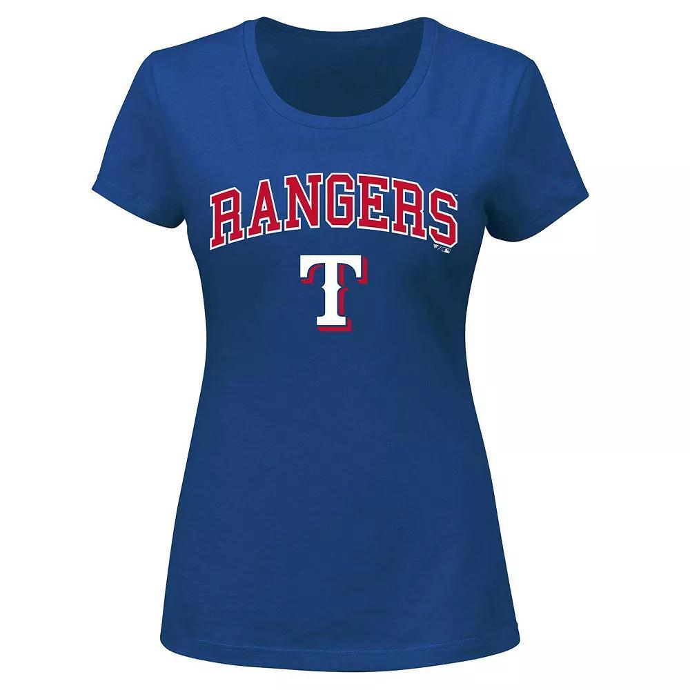 Women's Profile Royal Texas Rangers Plus Size Arch Logo T-Shirt, Size: 2XL, Blue Product Image
