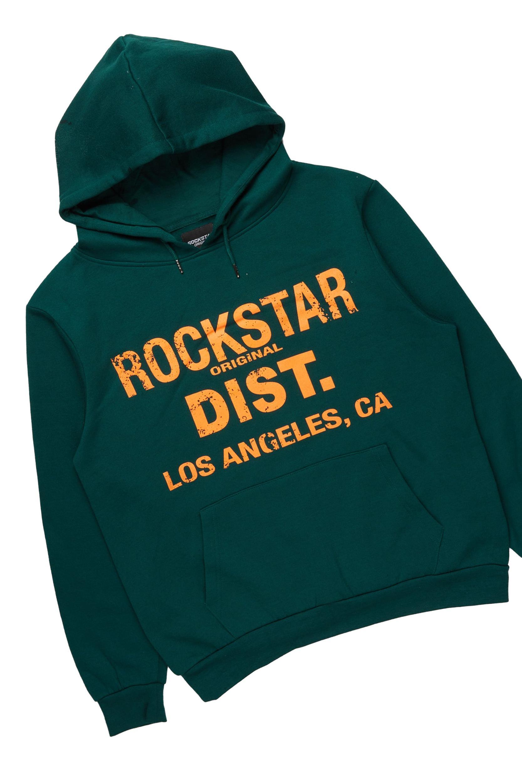 Lake Dark Green Hoodie/Stacked Flare Track Pant Set Male Product Image