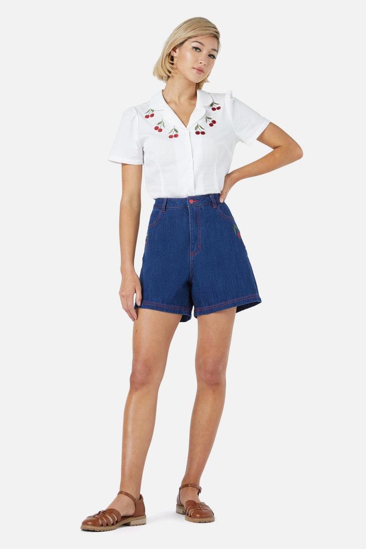 Cherry Embroidered Blouse Product Image