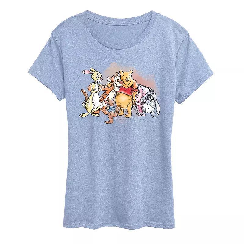Disney's Winnie The Pooh Women's Watercolor Graphic Tee,  Product Image