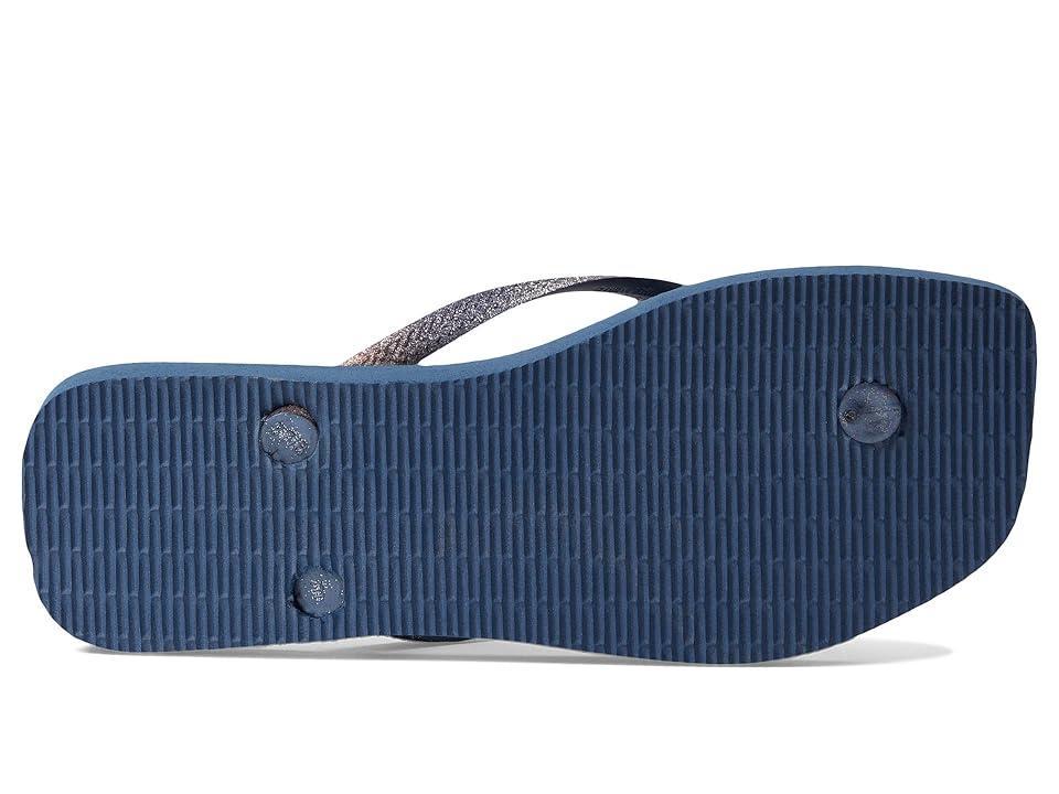 Havaianas Slim Square Glitter Flip Flop Sandal (Indigo ) Women's Sandals Product Image