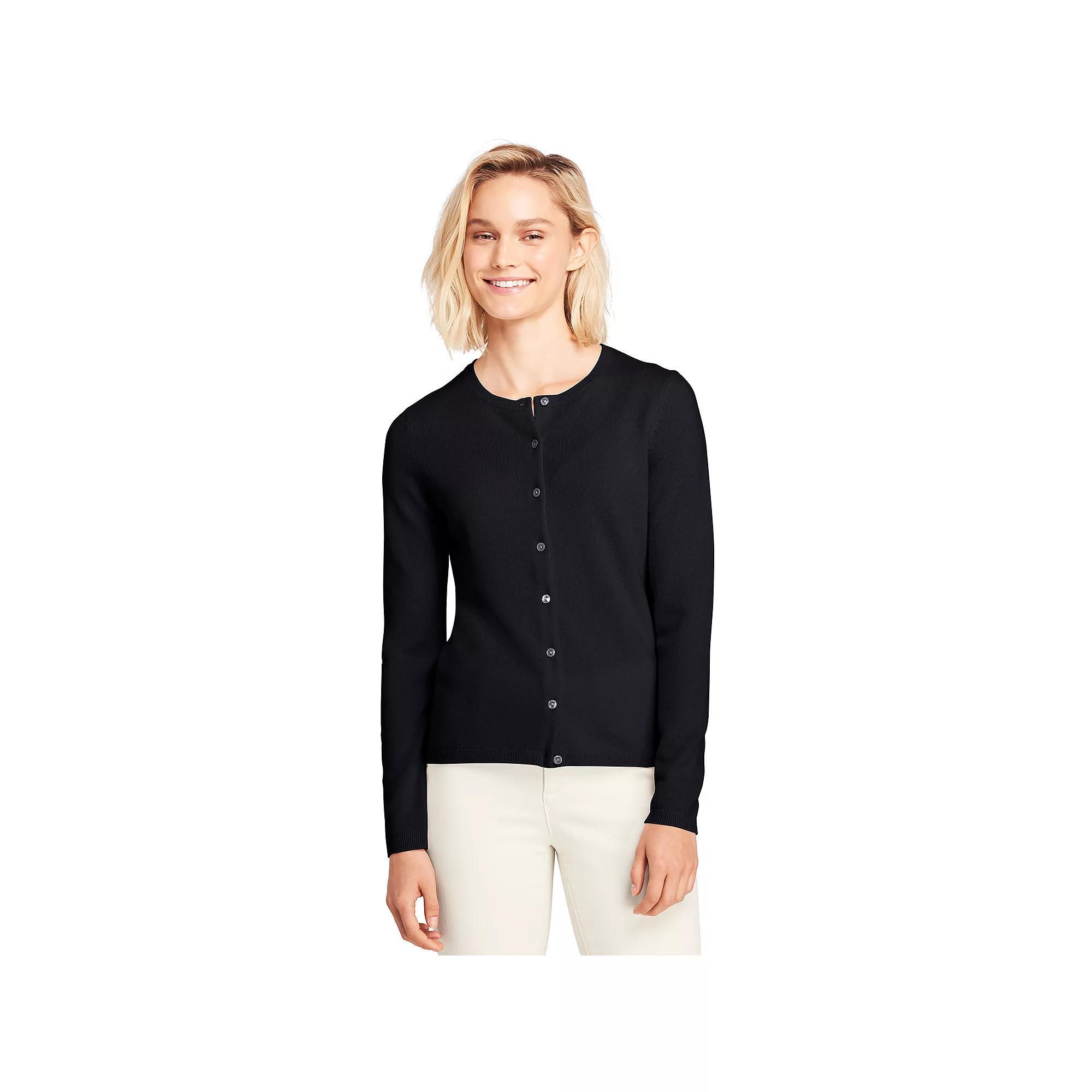 Women's Lands' End Classic Cashmere Cardigan Sweater,  Product Image