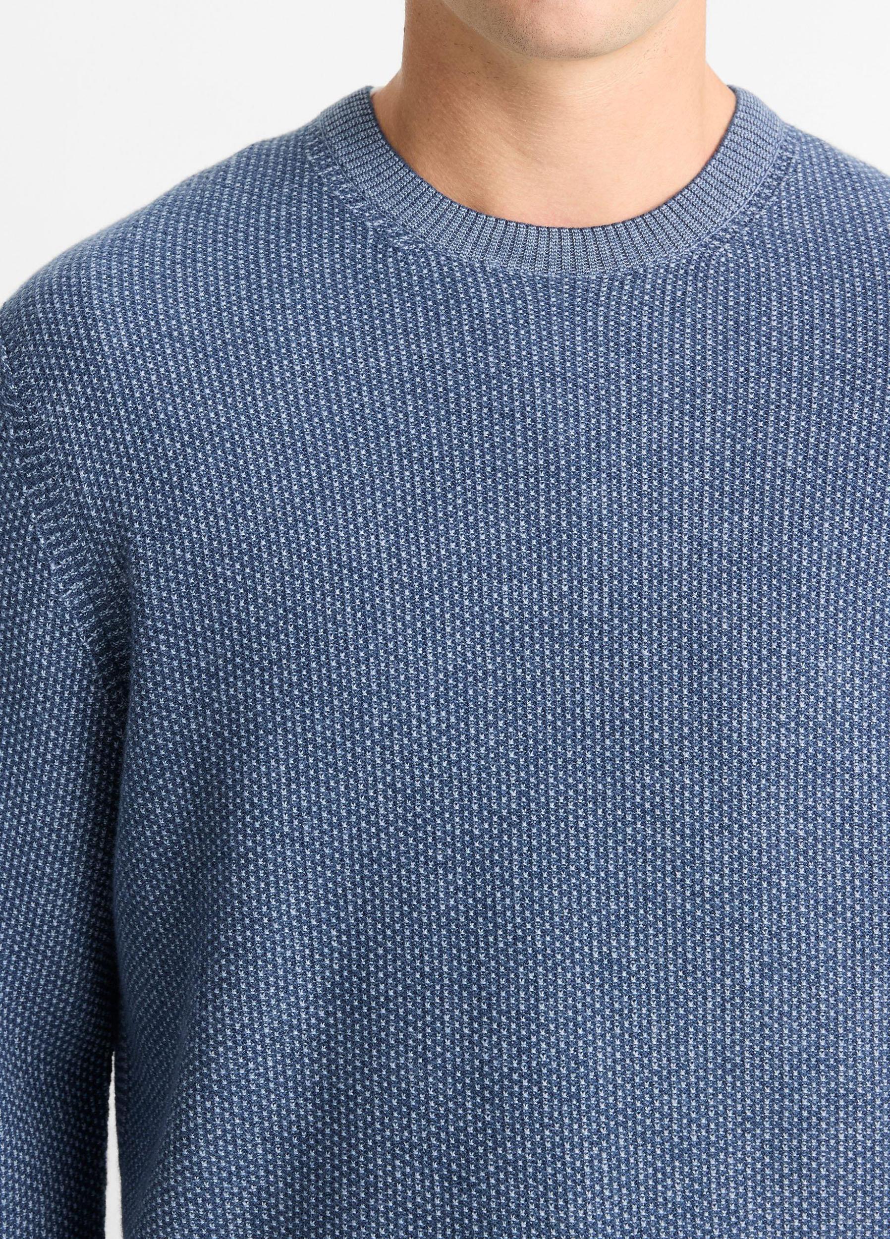 Geo-Jacquard Wool-Blend Crew Neck Sweater Product Image
