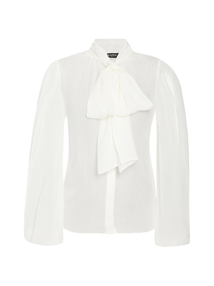 Womens Hasli Silk Chiffon Top Product Image