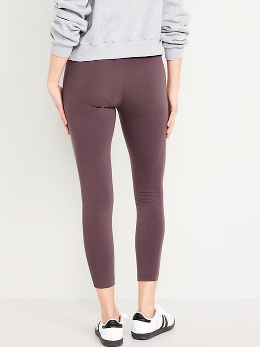 High-Waisted Side-Pocket 7/8 Leggings Product Image