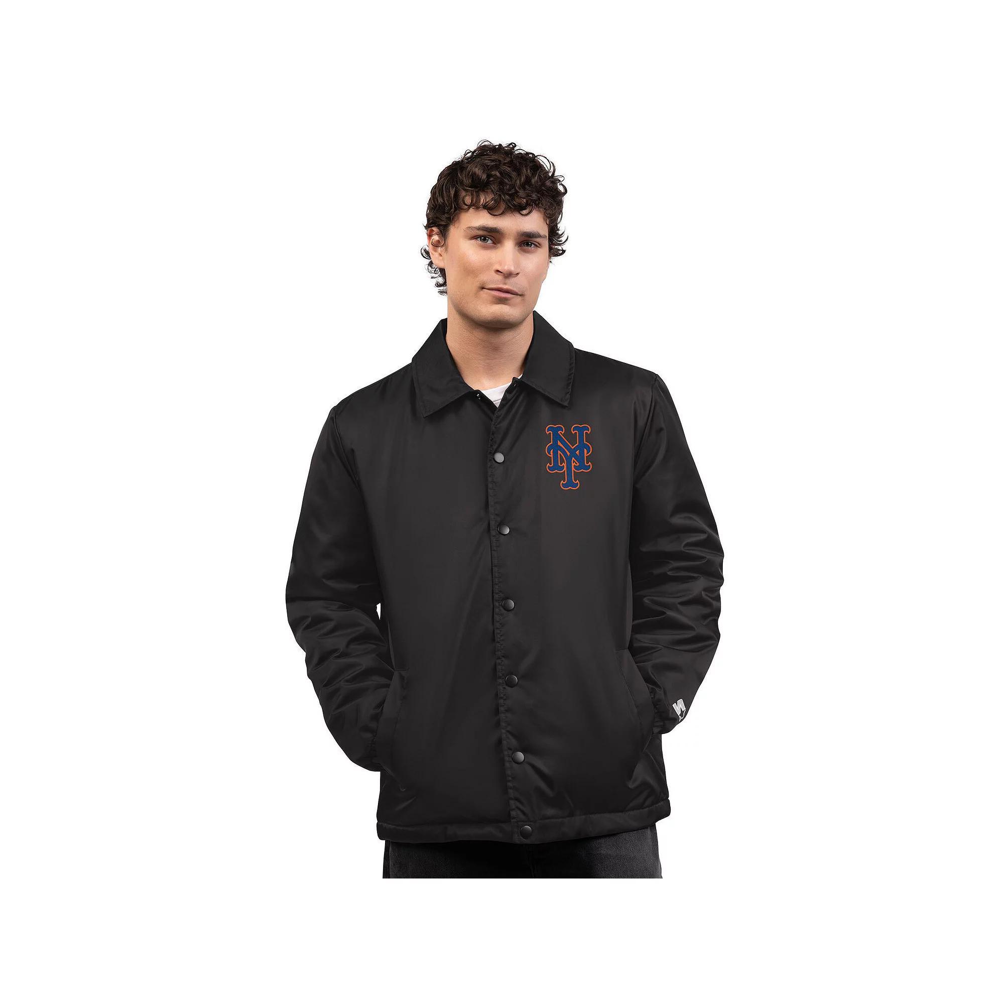 Men's Starter Black Detroit Tigers Full-Snap Coaches Jacket,  Product Image