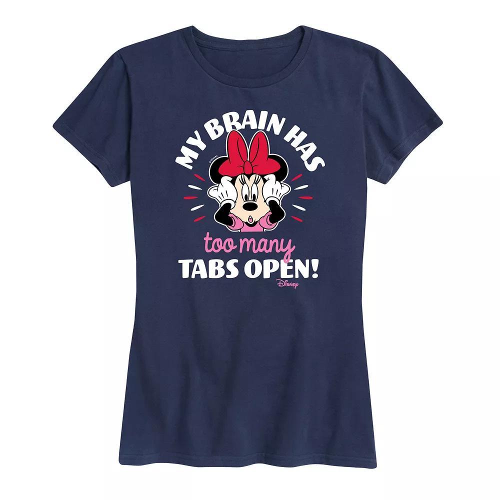 Disney's Minnie Mouse My Brain Too Many Tabs Graphic Tee, Women's,  Product Image