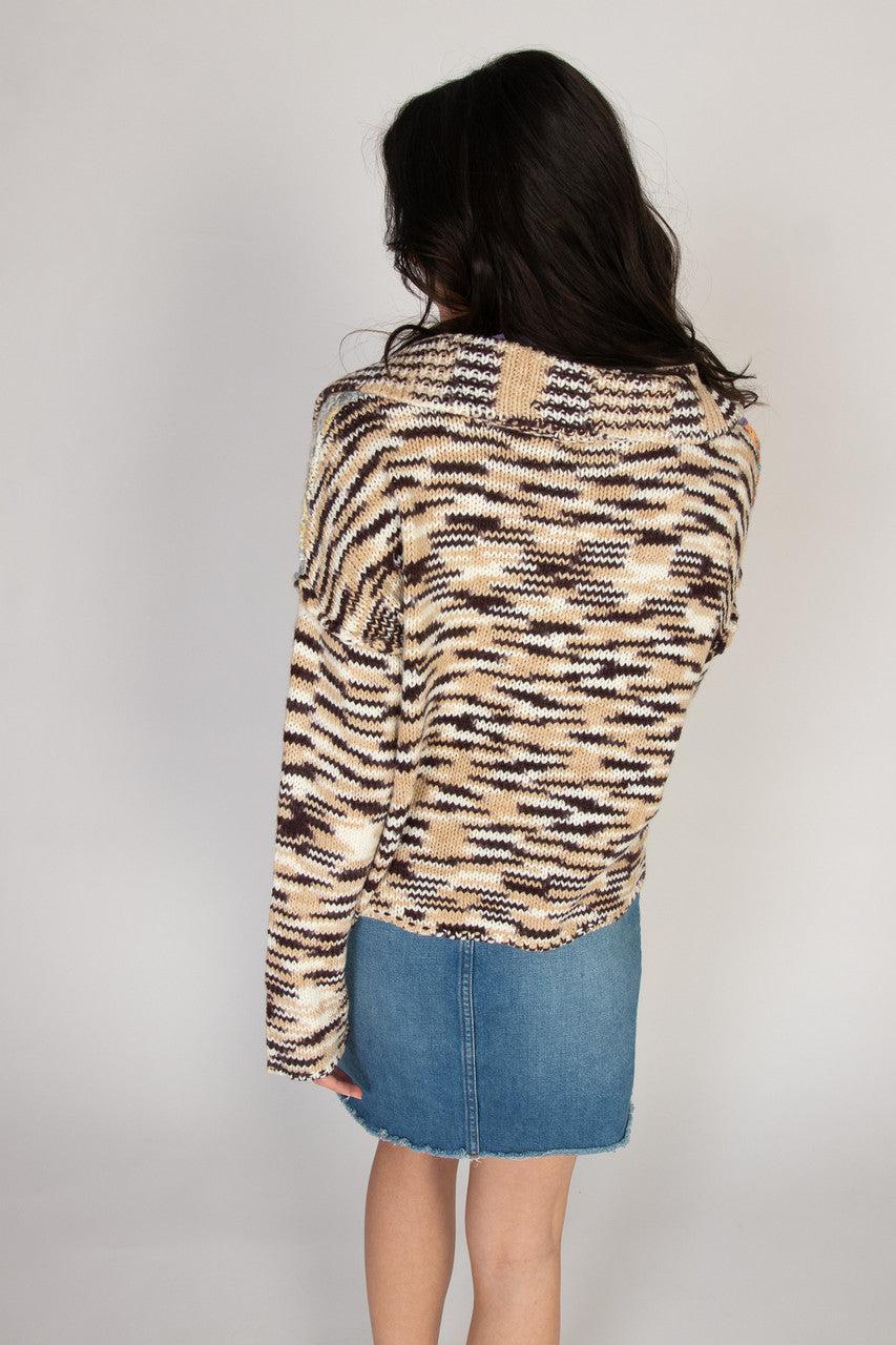 Multi Knit Space Dye Toggle Cardigan Product Image