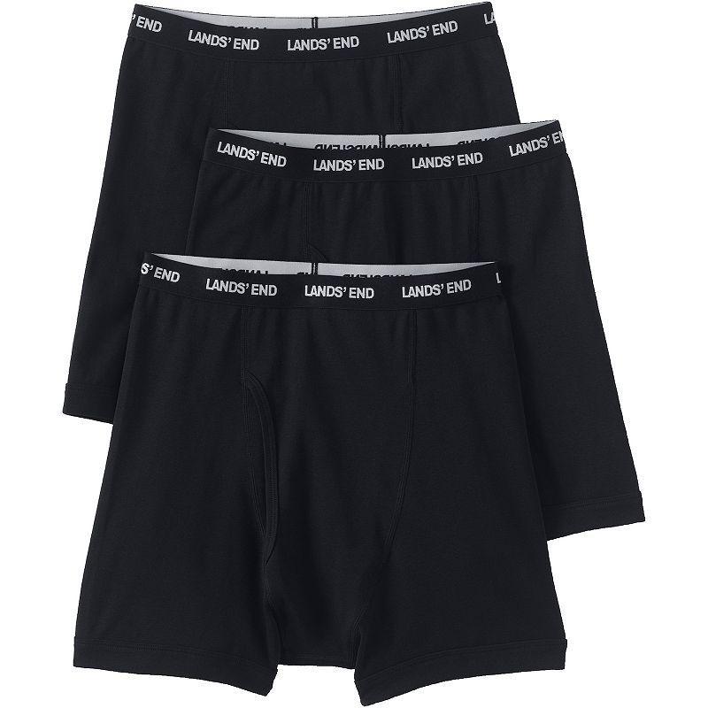 Big & Tall Lands End 3-Pack Knit Boxer Briefs, Mens Product Image