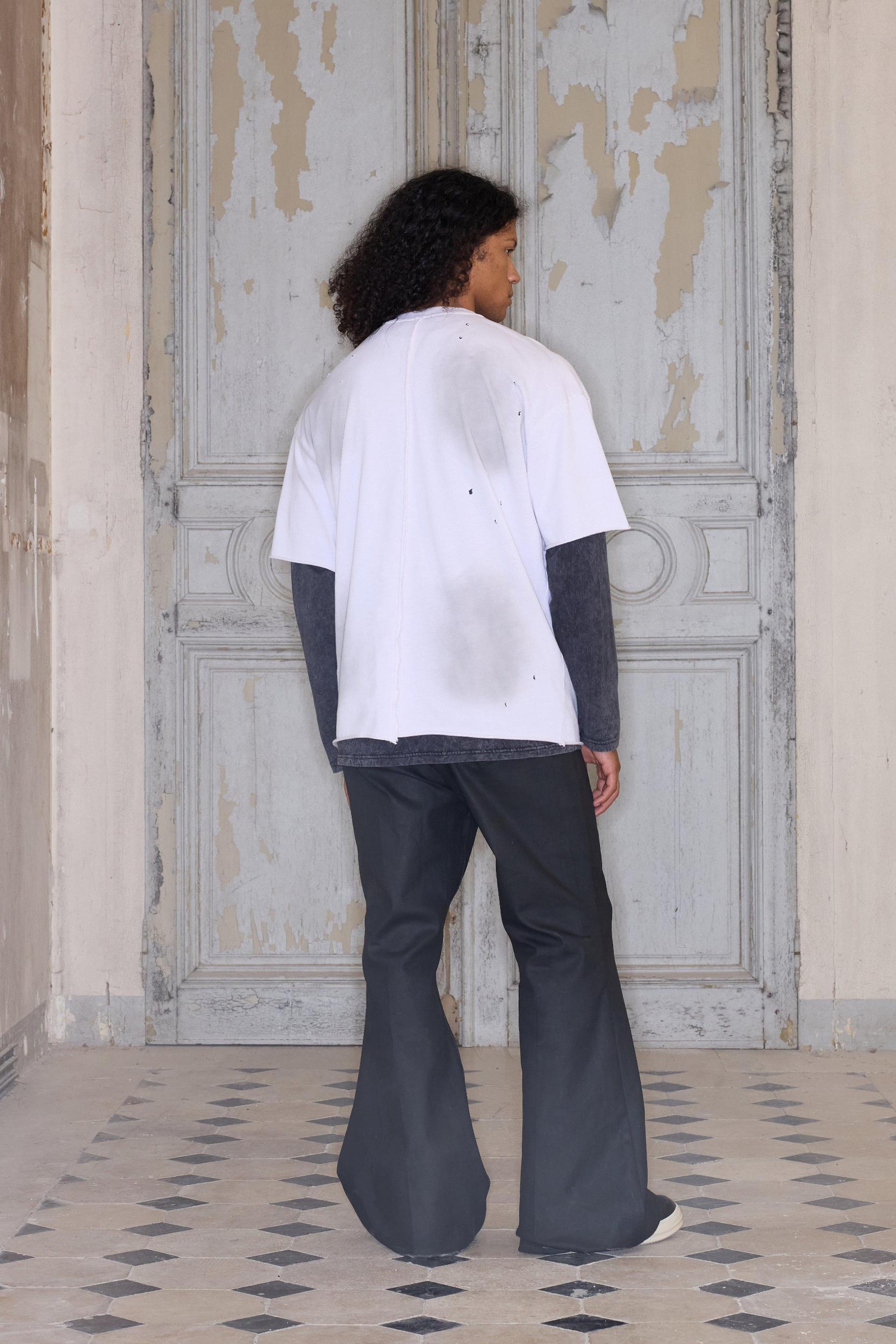 Premium Oversized Skeleton Washed T-Shirt in Ecru | boohooMAN USA Product Image