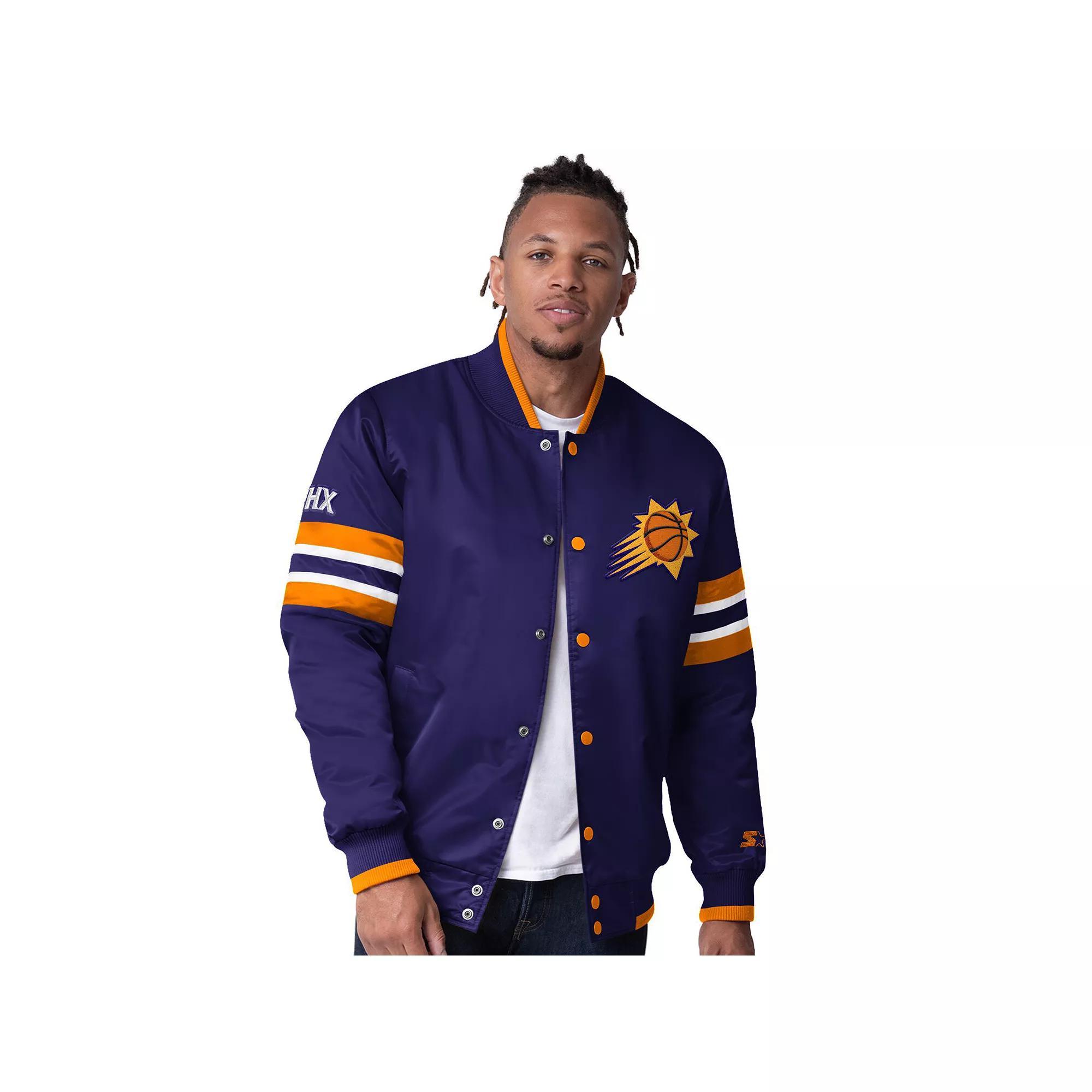 Men's Starter Purple Phoenix Suns Scout Varsity Satin Full-Snap Jacket,  Product Image